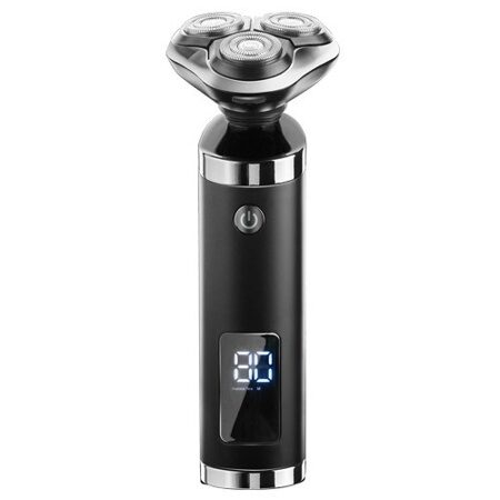 Бритва Centek CT-2175 (черн) ротор 4D, ВЛАЖНОЕ БРИТЬЁ, 3 плав.головки, USB, зарядка 1 час, подставка